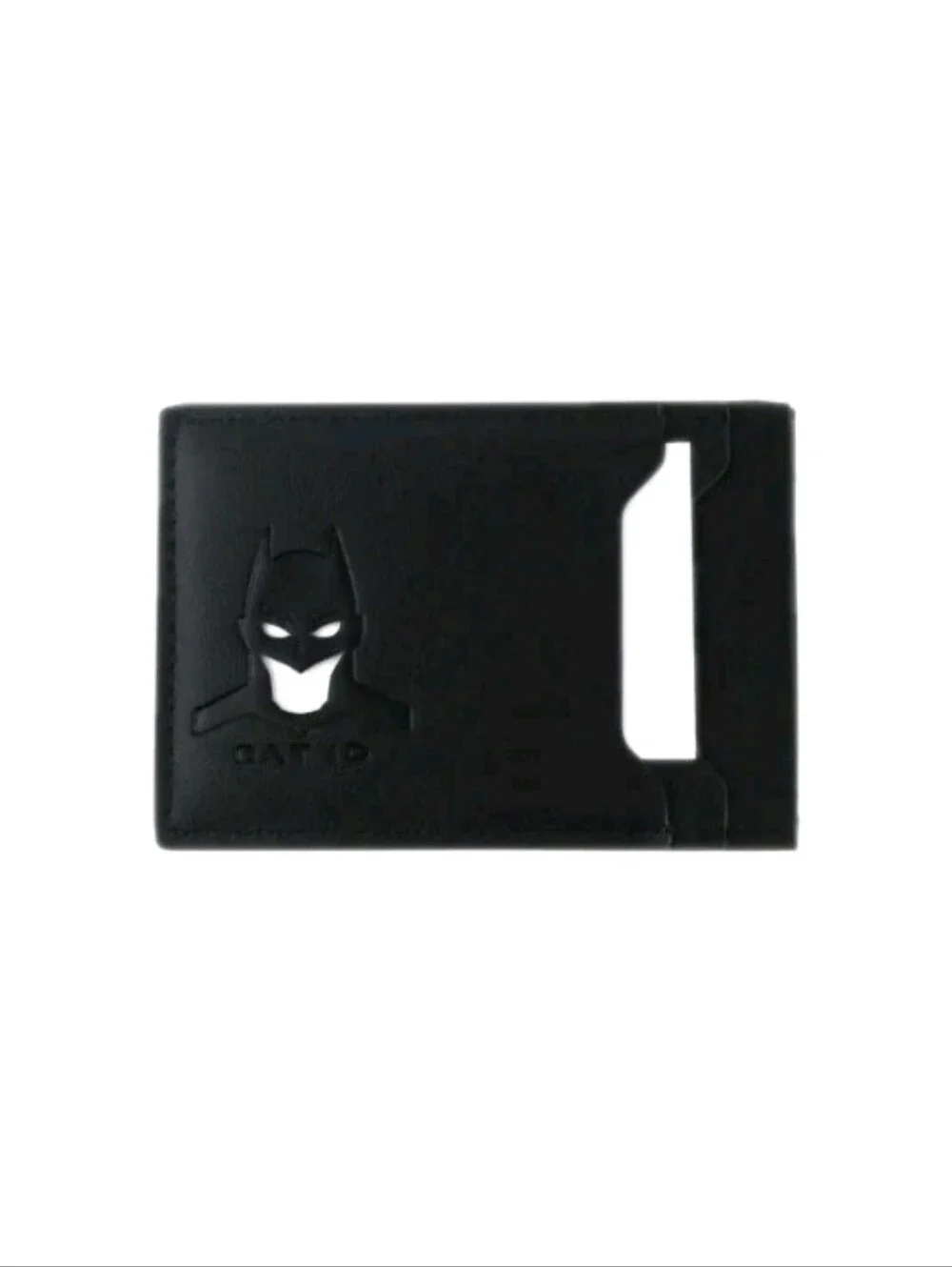 Bat ID Horizontal Laser Cut Batman Card Holder Wallet Black NIB
